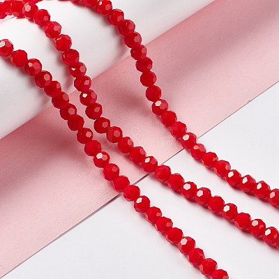 Faceted(32 Facets) Glass Beads Strands LS-EGLA-J042-35B-05-1