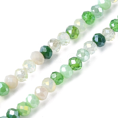 Electroplate Glass Beads Strands EGLA-yw0002-C02-1