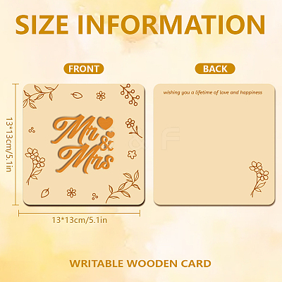 Wooden Commemorative Cards WOOD-WH0040-009-1