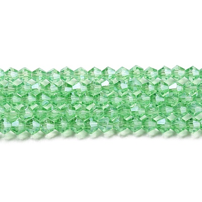 Transparent Electroplate Glass Beads Strands EGLA-A039-T6mm-A24-1