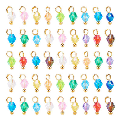 200Pcs Transparent Acrylic Pendants PALLOY-TAC0297-1