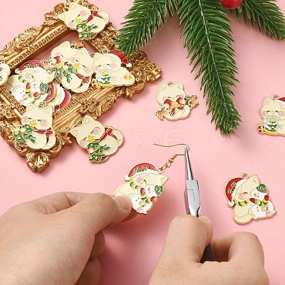 20Pcs 4 Styles Alloy Enamel Pendants ENAM-CJ0004-94-1