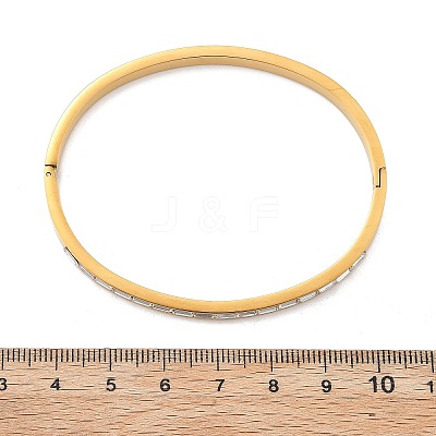 304 Stainless Steel Rhinestone Bangles for Women BJEW-Z092-08G-1