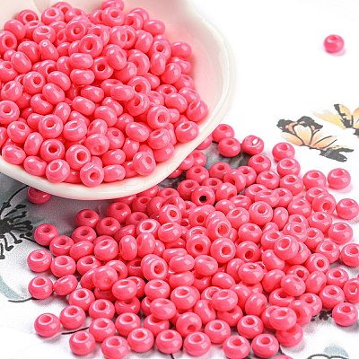 Imitation Jade 3/0 Glass Seed Beads SEED-Z001-A-B03-1