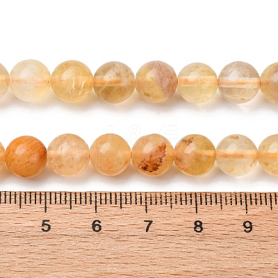 Natural Yellow Fluorite Beads Strands G-K340-A03-02A-1