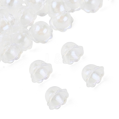 50Pcs Transparent Acrylic Bead Caps OACR-FS0002-41-1