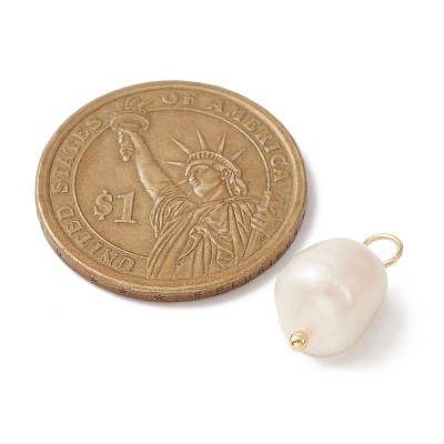 Natural Freshwater Pearl Pendants PALLOY-JF02153-01-1