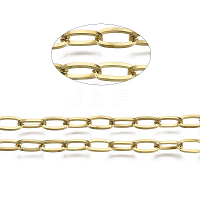 304 Stainless Steel Paperclip Chains STAS-R115-02B-1