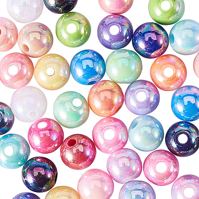 600Pcs 24 Colors Opaque Acrylic Beads MACR-CJ0001-16-1