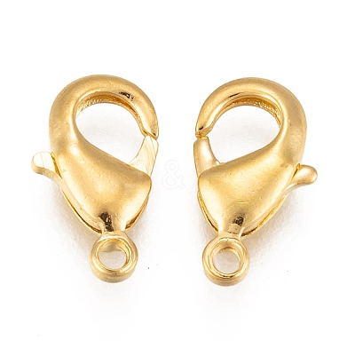 Brass Lobster Claw Clasps KK-902-G-1