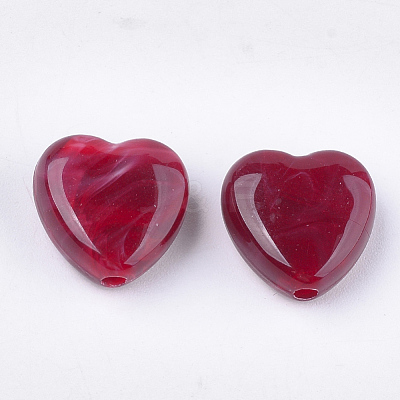 Acrylic Beads X-OACR-T011-38-1