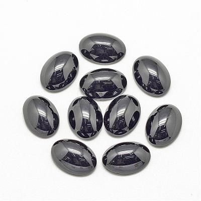 Natural Black Stone Cabochons G-R415-13x18-46-1
