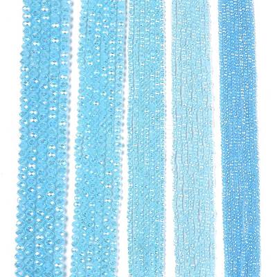 Electroplate Glass Beads Strands EGLA-A044-J3mm-B04-1