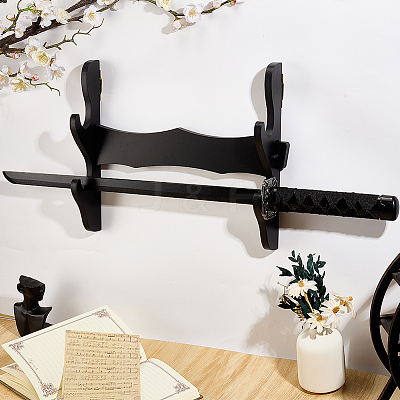 2-Tier MDF Board Wall Mounted Sword Display Rack ODIS-WH0043-256A-1