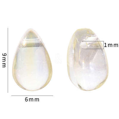 20Pcs Transparent Spray Painted Glass Charms GLAA-YW0001-03B-1