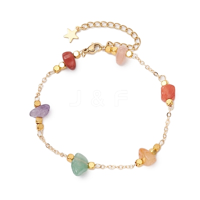 Natural Mixed Gemstone Beaded Bracelets BJEW-JB11310-03-1