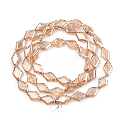Electroplate Glass Beads Strands EGLA-B010-01A-PL01-1