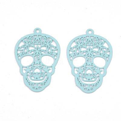 430 Stainless Steel Filigree Pendants STAS-S108-23C-1