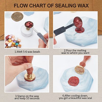 Retro Wax Seal Stamp Set AJEW-WH0206-025-1