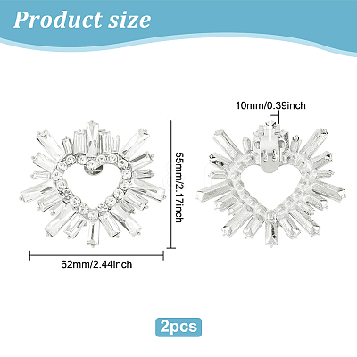 Alloy Crystal Rhinestone Shoe Decoration DIY-FG0003-74-1