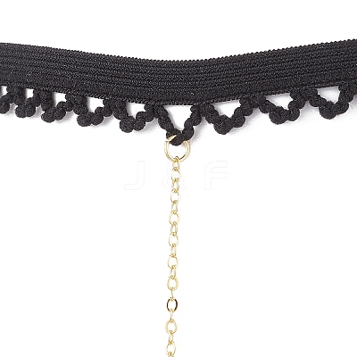 Brass Double Layer Star Tassel Thigh Leg Chains AJEW-AN00639-1