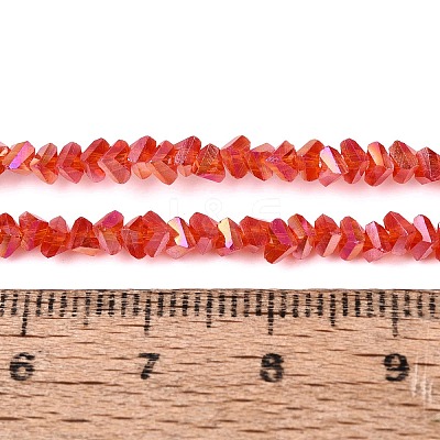 Electroplate Transparent Glass Beads Strands EGLA-Q139-01A-A11-1