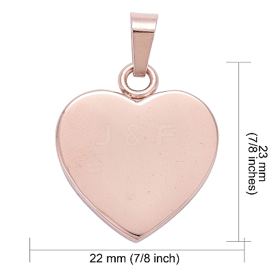 Ion Plating(IP) Fashionable 304 Stainless Steel Stamping Blank Tag Pendants STAS-J002B-01RG-1