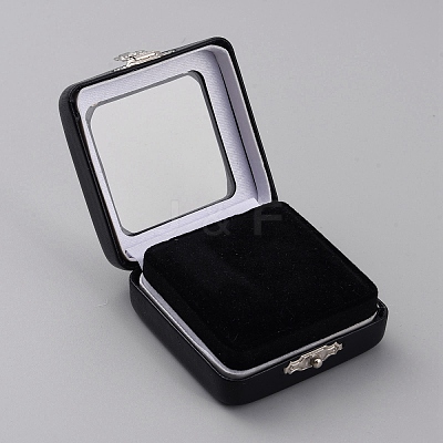 PU Leather Loose Diamond Display Boxes with Sponge Inside LBOX-WH0004-04A-1