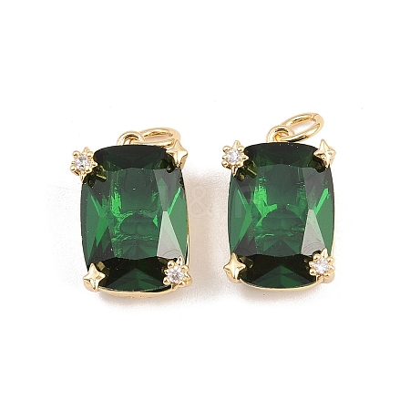 Brass with Cubic Zirconia Pendants KK-B157-24G-1