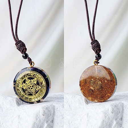 Gemstone Orgone Pendant Necklace PW-WG49077-07-1