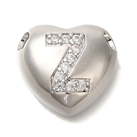Rack Plating Brass Micro Pave Cubic Zirconia Pendants KK-I722-04P-Z-1