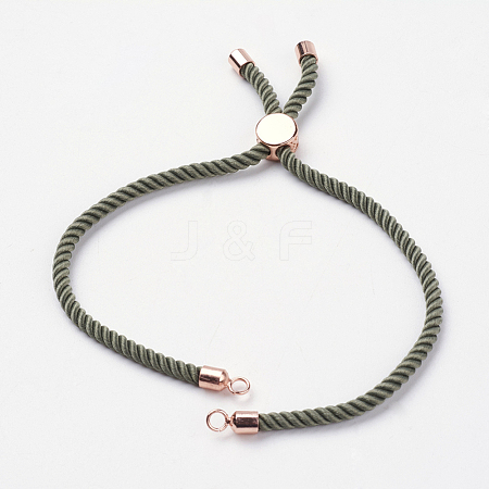 Nylon Twisted Cord Bracelet Making MAK-K007-03RG-1