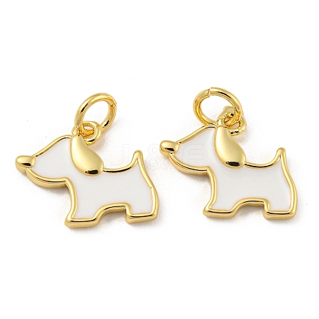 Brass Enamel Charms KK-E093-01G-01-1