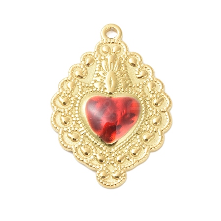 304 Stainless Steel Enamel Pendants STAS-K303-04G-05-1
