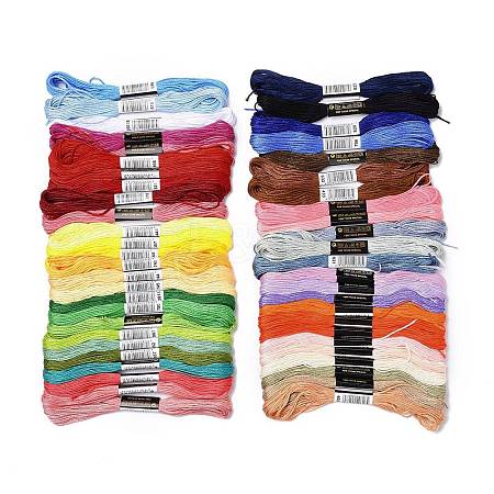 50 Skeins 50 Colors 6-Ply Polyester Embroidery Floss X1-OCOR-G010-02-1