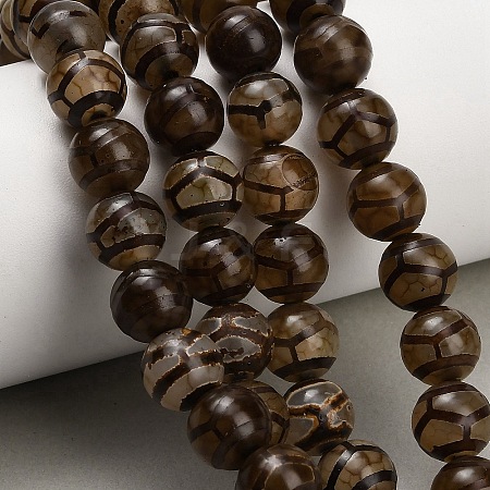 Tibetan Style dZi Beads Strands GG-CBA4812-B05-10MM-1