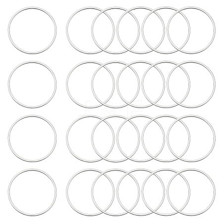 50Pcs 304 Stainless Steel Linking Ring FIND-UN0003-62-1