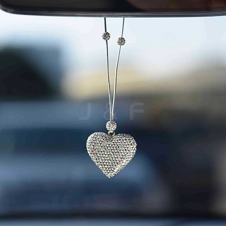 Full Rhinestone Heart Pendant Decorations PW-WGB3EBA-01-1