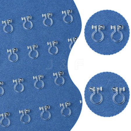 24Pcs Plastic Clip-on Earring Findings KY-YW0002-33-1
