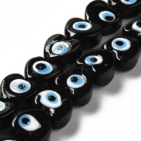 Handmade Evil Eye Lampwork Beads Strands LS-LAMP-E023-07B-03-1
