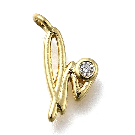 Brass Micro Pave Cubic Zirconia Pendants KK-B132-12G-H-1