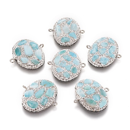 Natural Larimar Links Connectors G-P439-K01-1