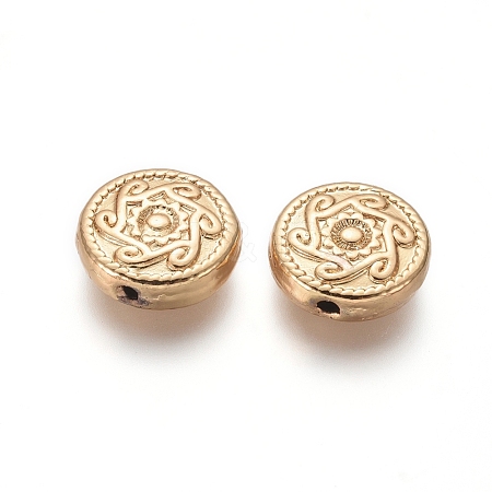 Long-Lasting Plated Alloy Beads PALLOY-E576-04G-1