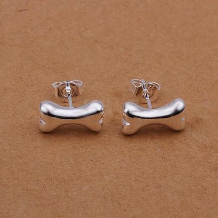 Bone Brass Stud Earrings EJEW-BB11995-1