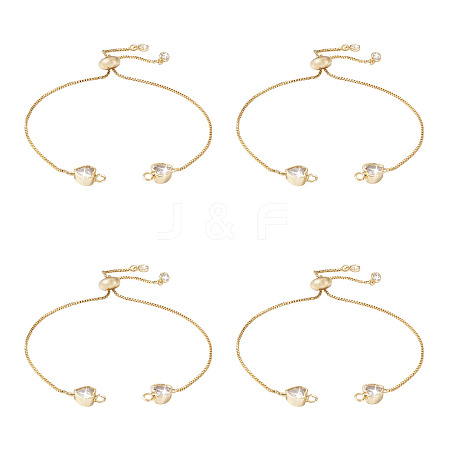 Rack Plating Adjustable Brass Slider Bracelets YS-TAC0001-13G-1