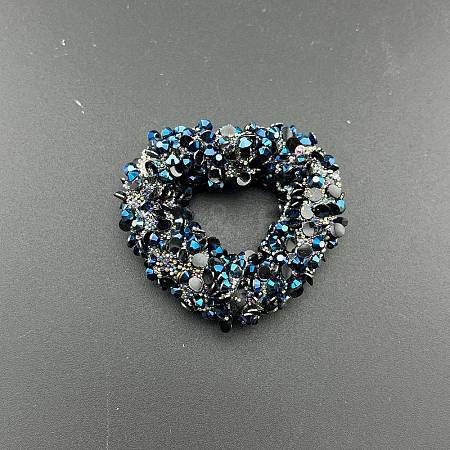 Bling Bling Resin Rhinestone Hollow Heart Beads LS-RESI-WH0080-01J-1
