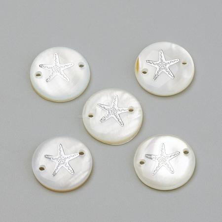 Freshwater Shell Links connectors SHEL-Q009-001P-1