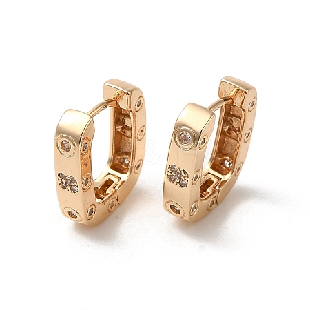 Brass Micro Pave Cubic Zirconia Hoop Earrings for Women EJEW-M238-18KCG-1