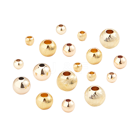 BENECREAT Brass Round Spacer Beads KK-BC0007-27-1