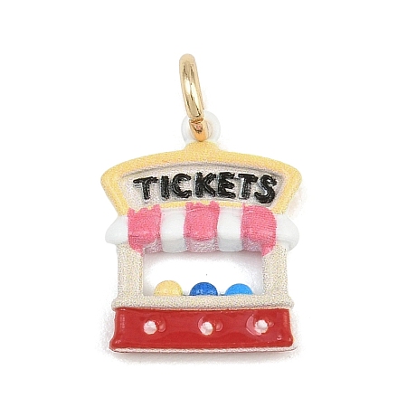 Amusement Park Brass Enamel Pendants KK-CBA7736-01G-1